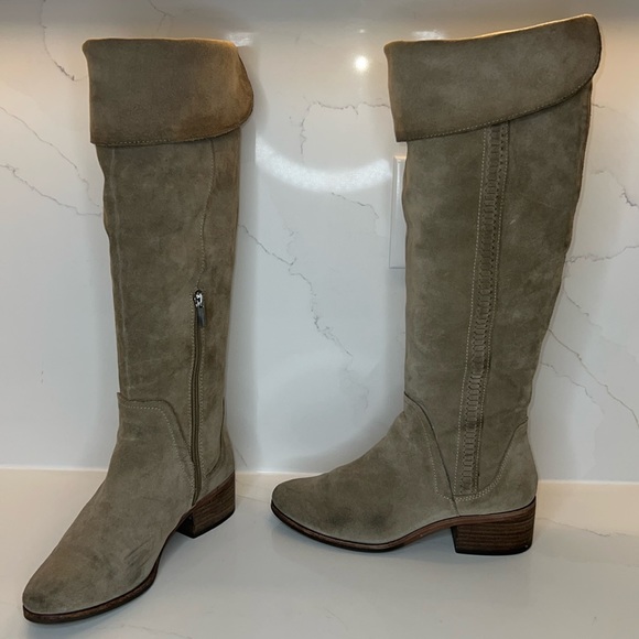 Vince Camuto Kochelda Taupe Sand colored Knee High Boots - Picture 4 of 16